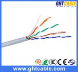 4X0.4mmcca, 0.8mmpe, 5.0mm Grey PVC Indoor UTP Cat5e Cable