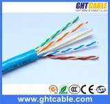 4X0.5mmcca+0.9mm PE+Cross+6.0mm Grey PVC Indoor UTP Cat6e LAN Cable/Network Cable